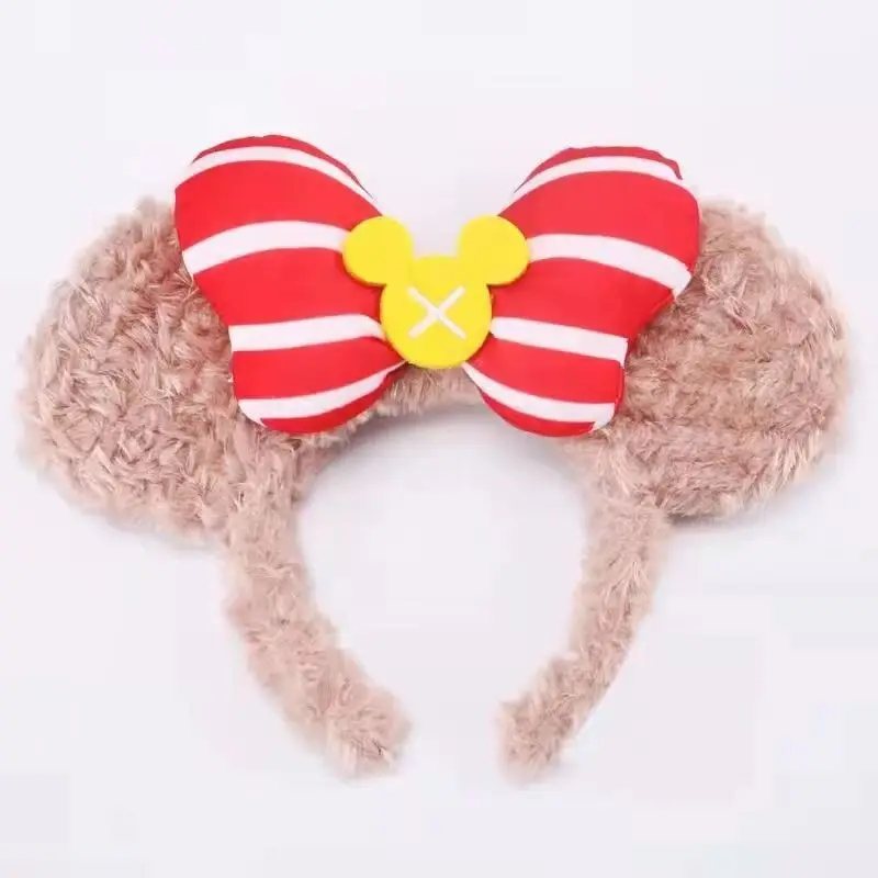 Rabbit Ear Headband with Faux Fur & Pink Pads