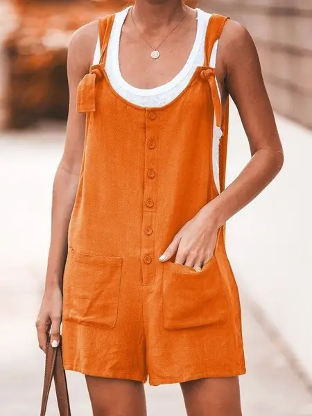 2025 Blue Lace-Up Cotton Shorts Set - Image 6