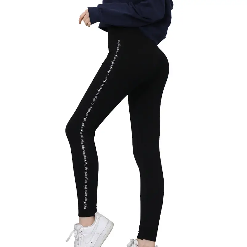 Rhinestone Leggings Women Large Spring Wearable Pants