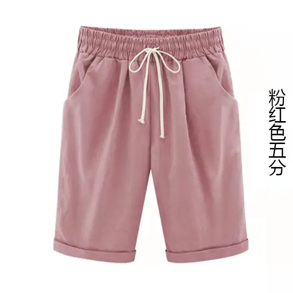 Women's Chubby Summer Casual Shorts Mint Blue - Image 58