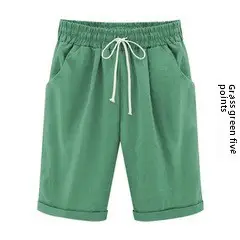 Women's Chubby Summer Casual Shorts Mint Blue - Image 48