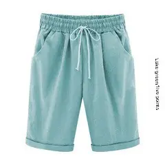 Women's Chubby Summer Casual Shorts Mint Blue - Image 21