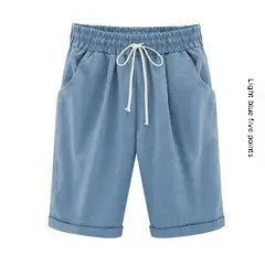 Women's Chubby Summer Casual Shorts Mint Blue - Image 25