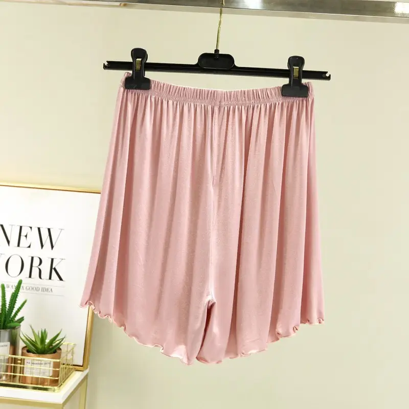 Green Modal Shorts Women Summer Slim Fit Wide Leg Pants — feature 27