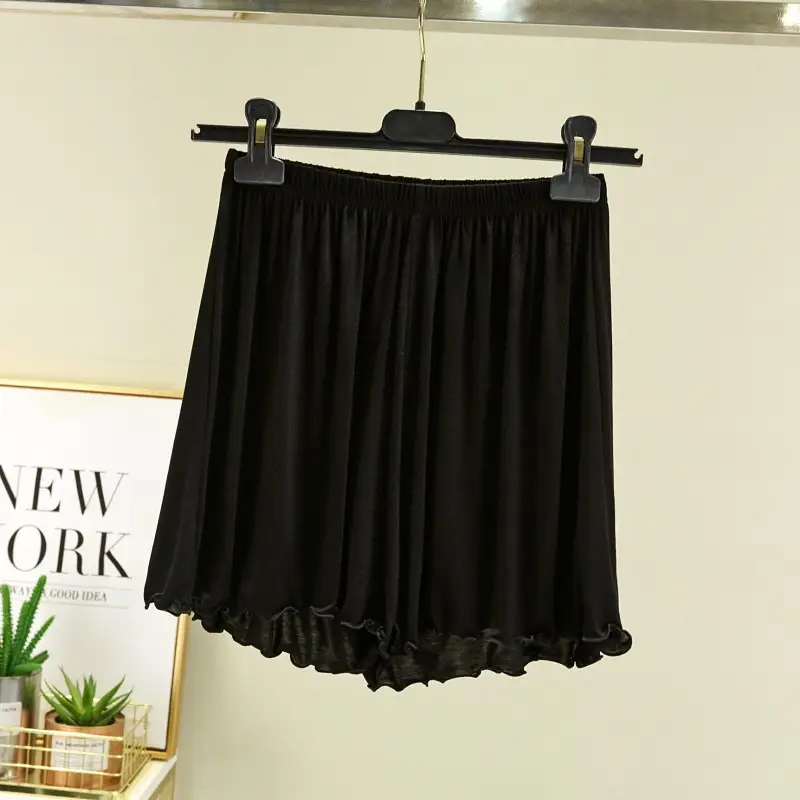 Green Modal Shorts Women Summer Slim Fit Wide Leg Pants — feature 29