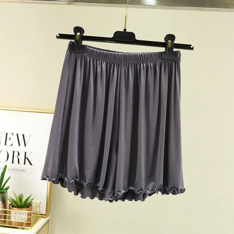 Green Modal Shorts Women Summer Slim Fit Wide Leg Pants — feature 24