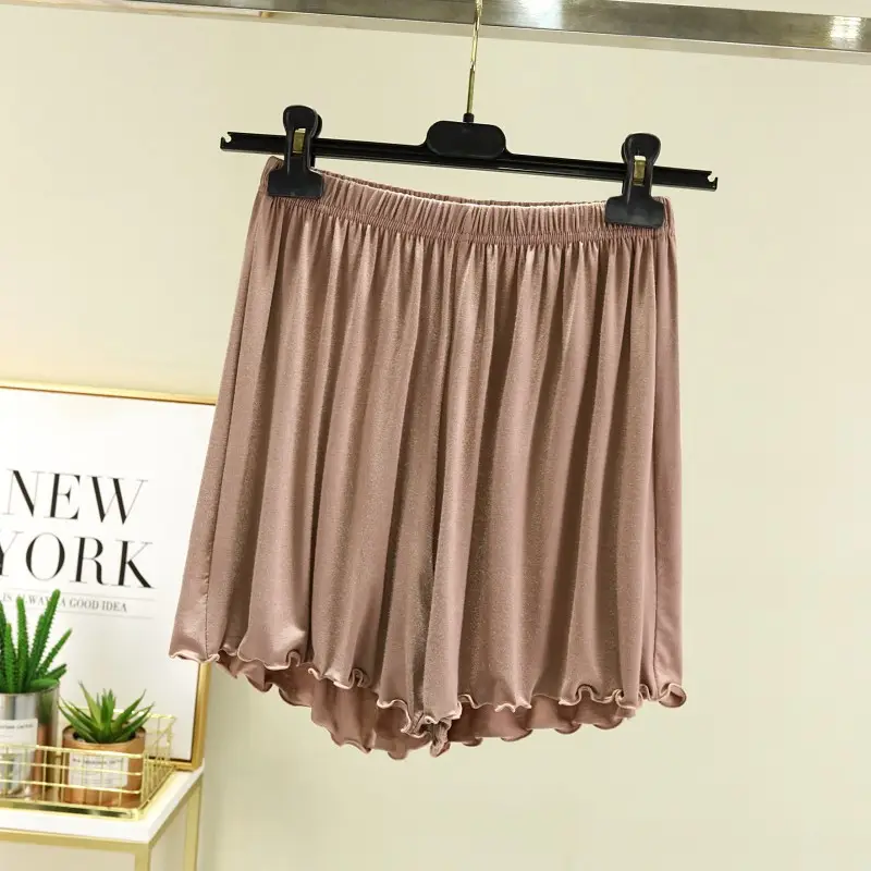 Green Modal Shorts Women Summer Slim Fit Wide Leg Pants — feature 20