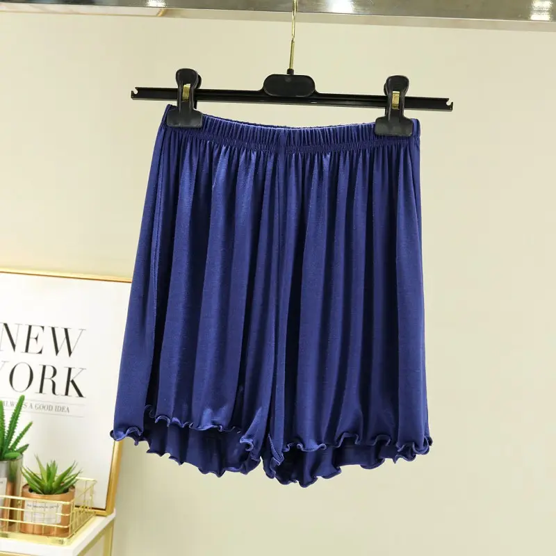 Green Modal Shorts Women Summer Slim Fit Wide Leg Pants — feature 21