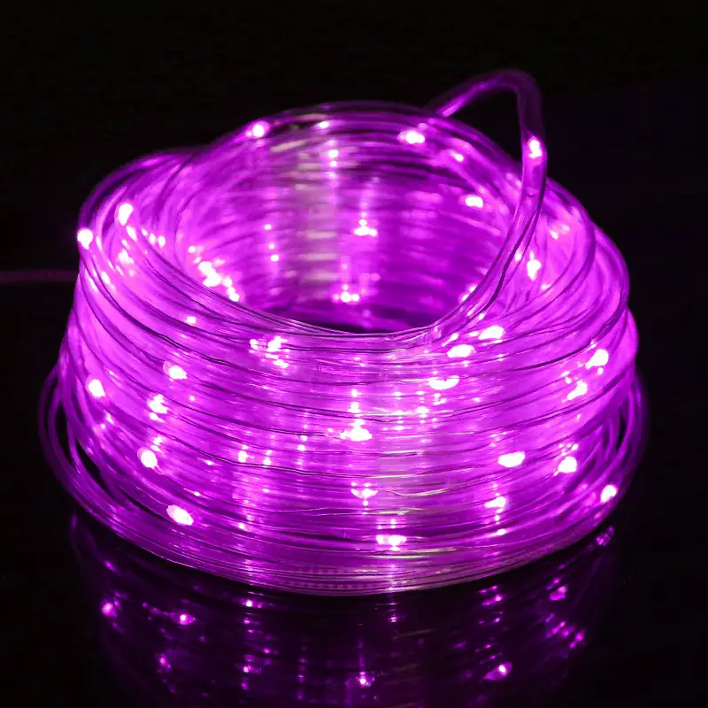 Purple LED Solar Tube Lamp Outdoor Waterproof - Image 8