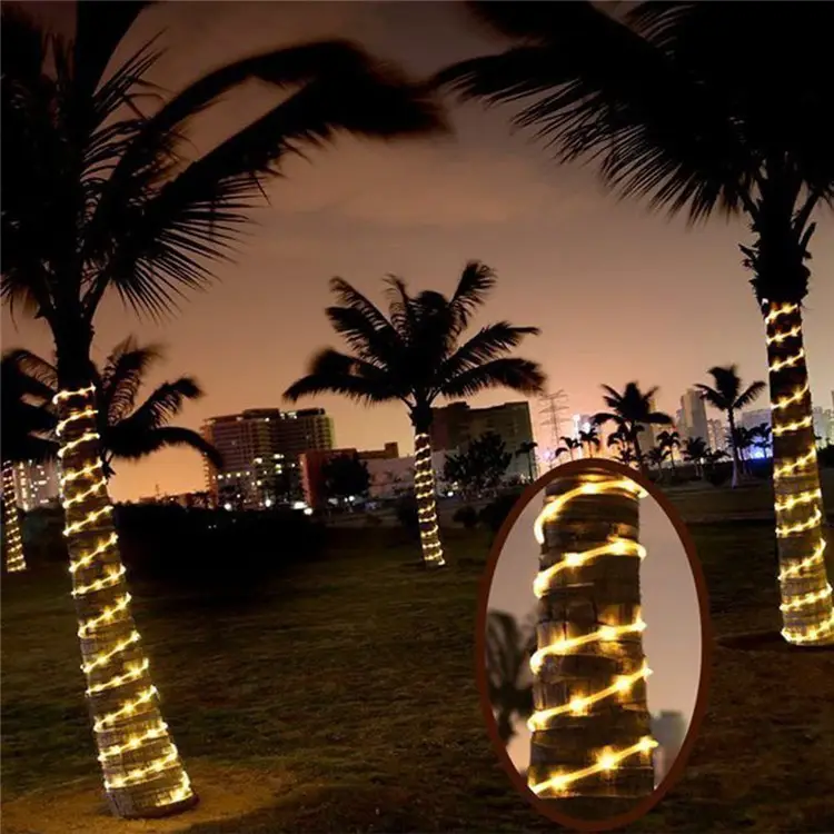 Purple LED Solar Tube Lamp Outdoor Waterproof - Image 2