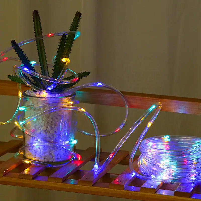 Purple LED Solar Tube Lamp Outdoor Waterproof - Image 4