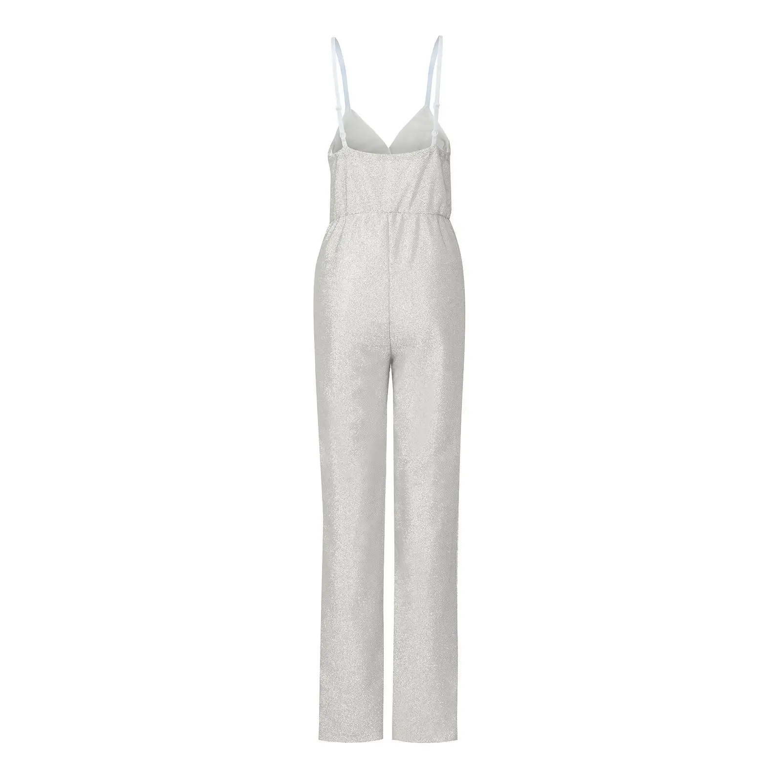 Black Sequin V-Neck Slim Fit Jumpsuit for Women — feature 10