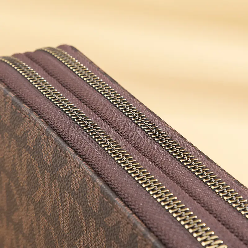 Long Wallet Women's Korean Style Wholesale 2025 New Double Zipper Clutch Bag Women's Double-Layer Printed Large Capacity Mobile Phone Bag