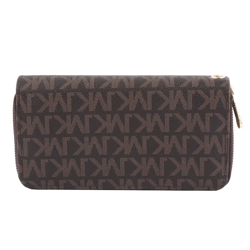 Long Wallet Women's Korean Style Wholesale 2025 New Double Zipper Clutch Bag Women's Double-Layer Printed Large Capacity Mobile Phone Bag