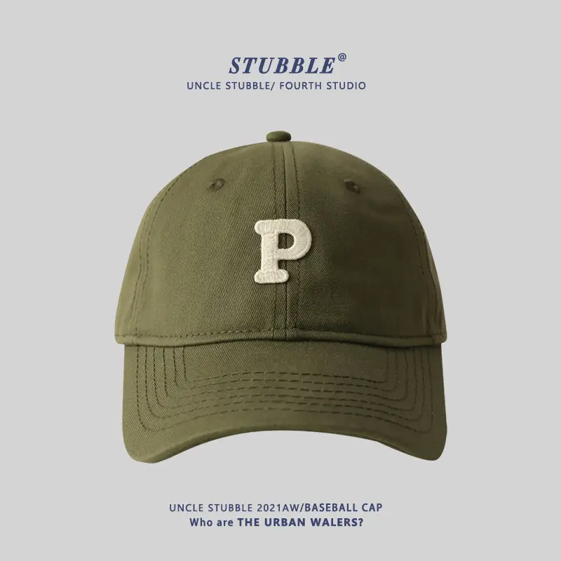 Stubble Big Head Baseball Cap Women Sunshade Black