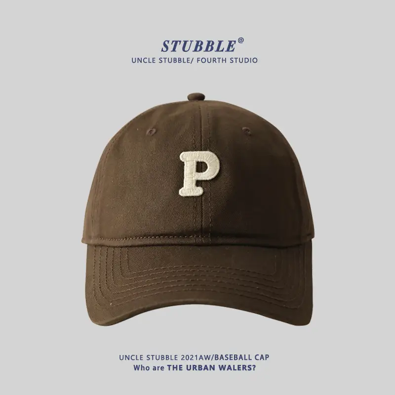 Stubble Big Head Baseball Cap Women Sunshade Black