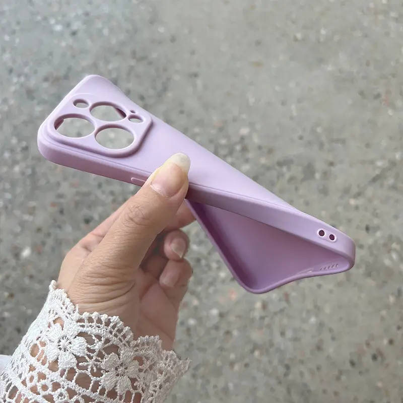 Frosted Tpu Silicone iPhone 14 Case Purple