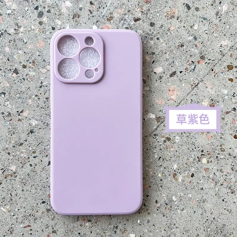 Frosted Tpu Silicone iPhone 14 Case Purple