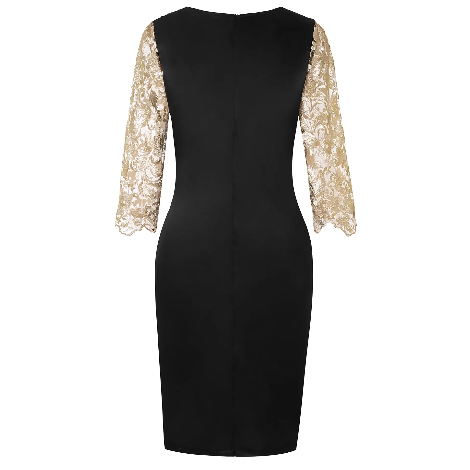 Black Lace Long Sleeve Dress for Girls Large Size