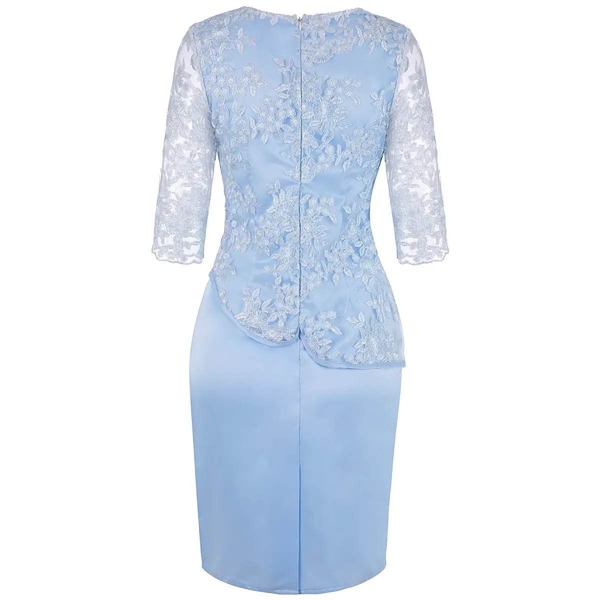 Light Blue Lace Two-Piece Dress for Women Large Size — feature 8