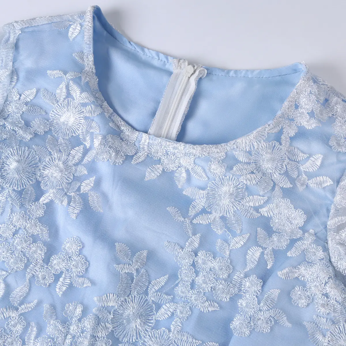 Light Blue Lace Two-Piece Dress for Women Large Size — feature 9