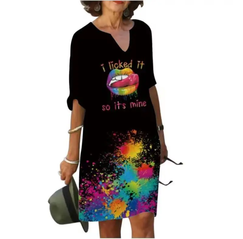 Women Floral Short Sleeve Crossbody Dress - Image 10