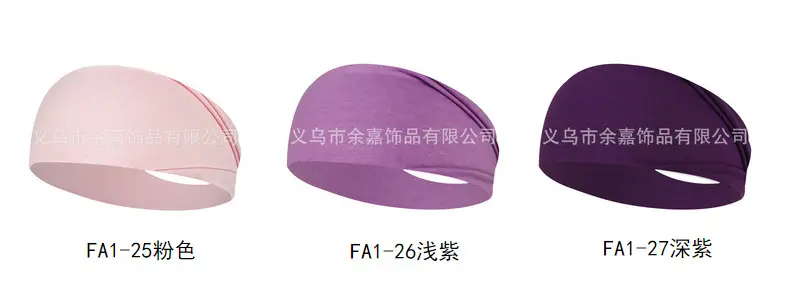 Purple Elastic Cotton Sports Headband for Men Women — feature 22