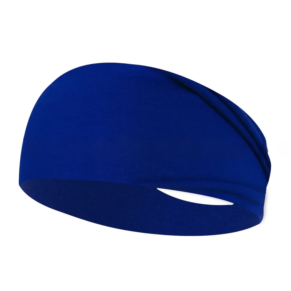 Purple Elastic Cotton Sports Headband for Men Women