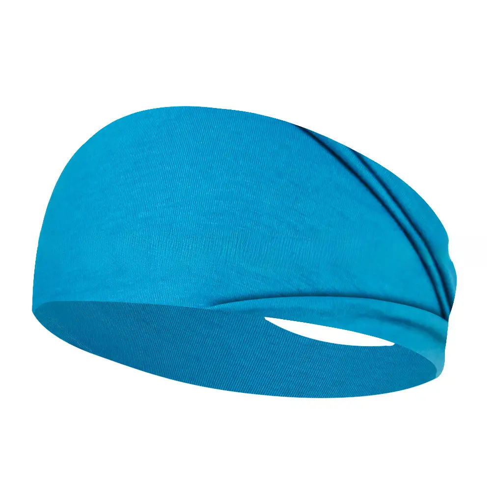Purple Elastic Cotton Sports Headband for Men Women