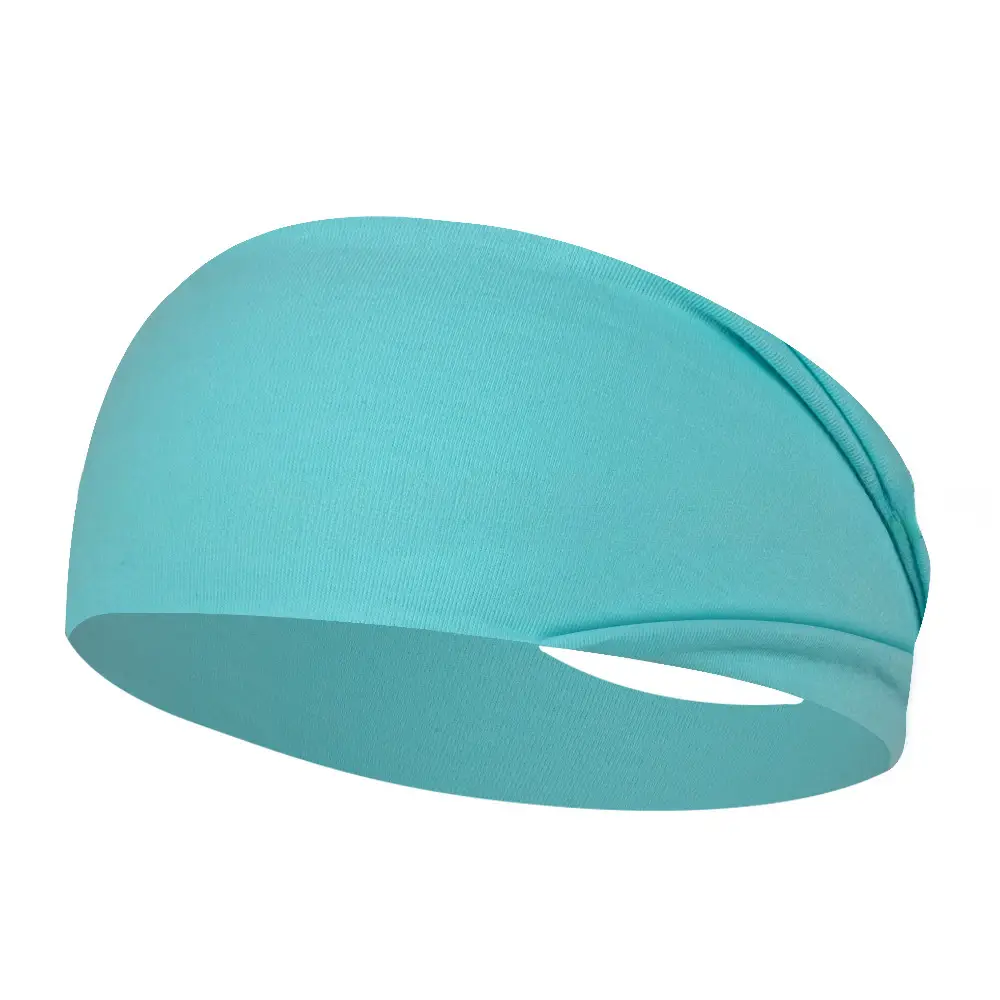 Purple Elastic Cotton Sports Headband for Men Women