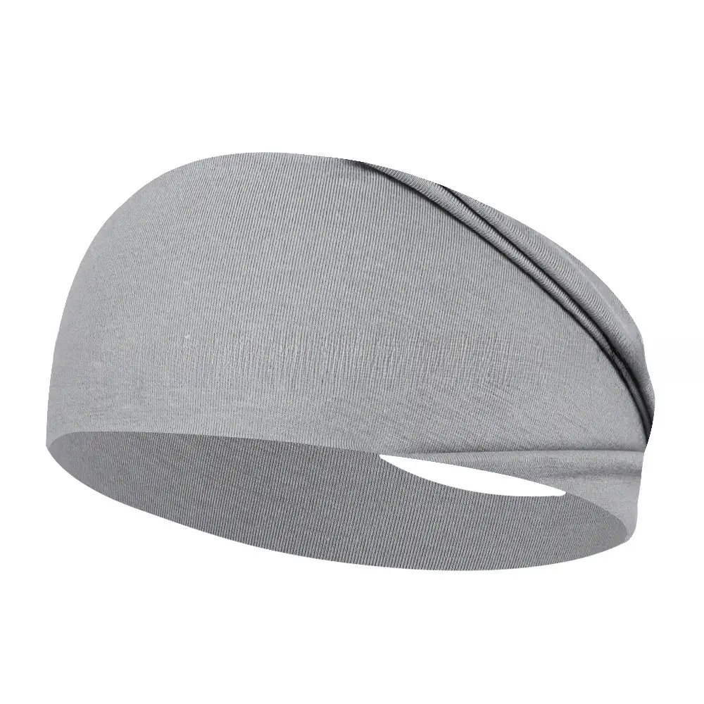 Purple Elastic Cotton Sports Headband for Men Women