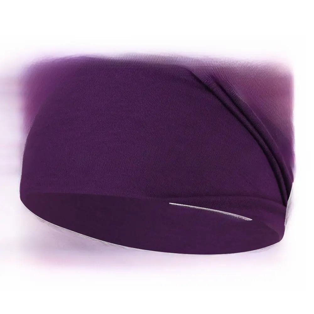 Purple Elastic Cotton Sports Headband for Men Women