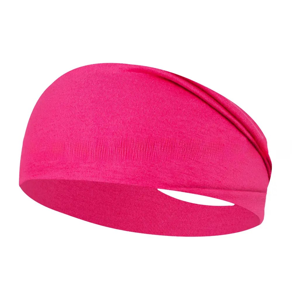 Purple Elastic Cotton Sports Headband for Men Women