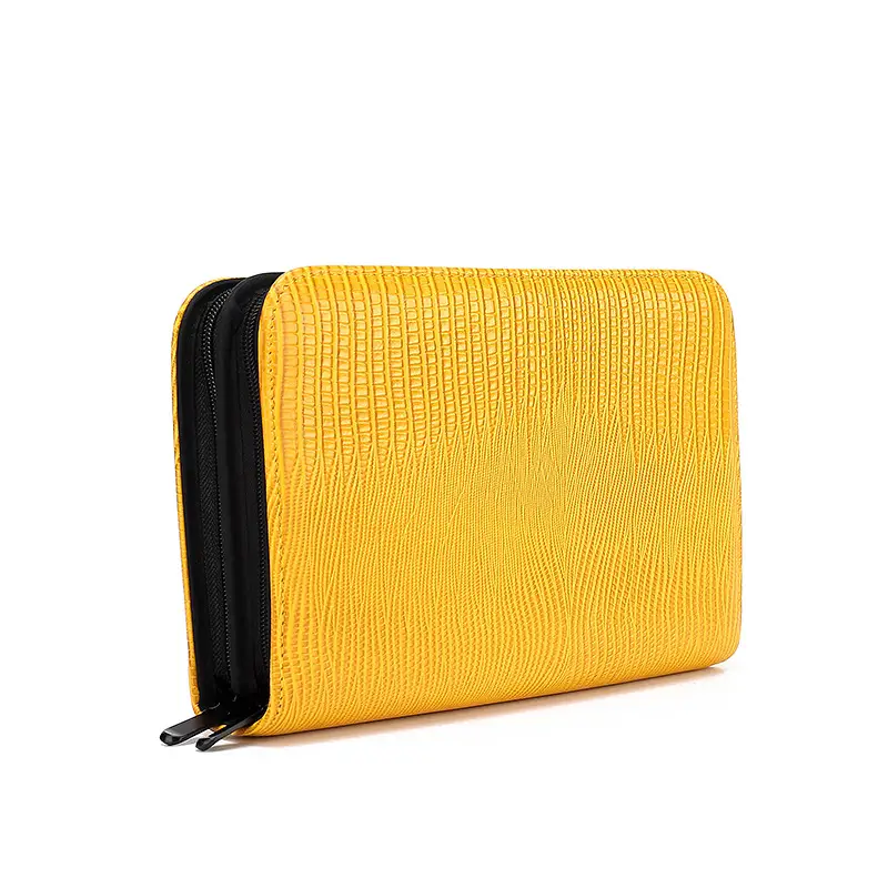 Pink Woven Hairdressing Clutch Bag with Zipper Closure - Image 12