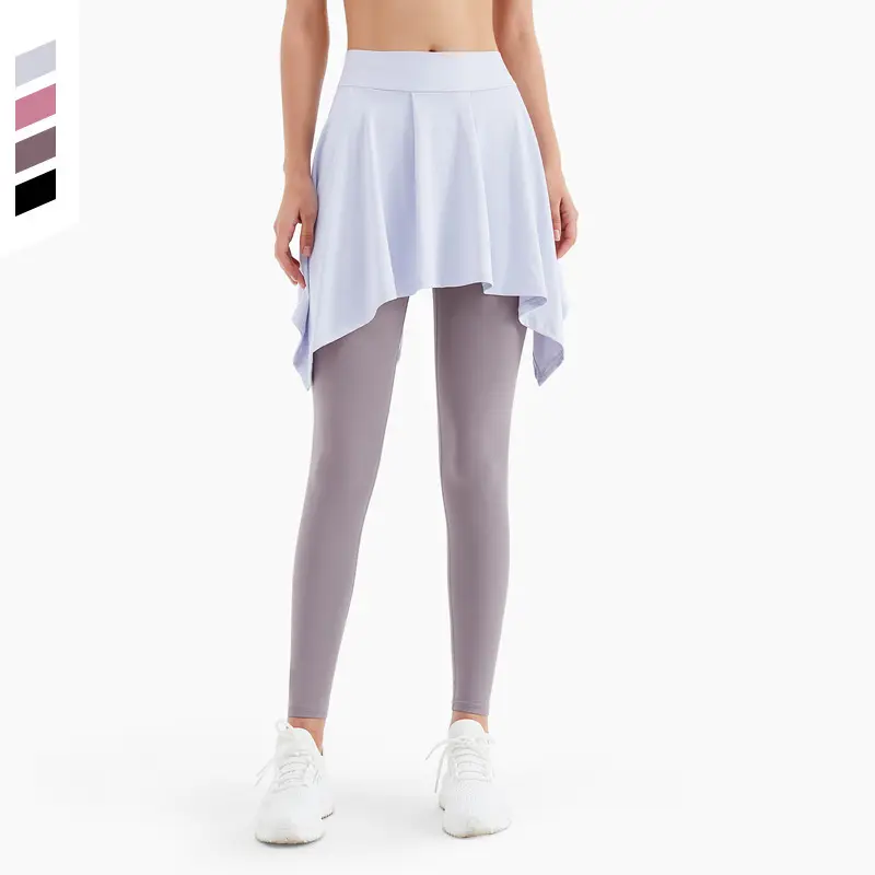 Anti-Running Yoga Skirt Strap Covering Light Grey - Image 6
