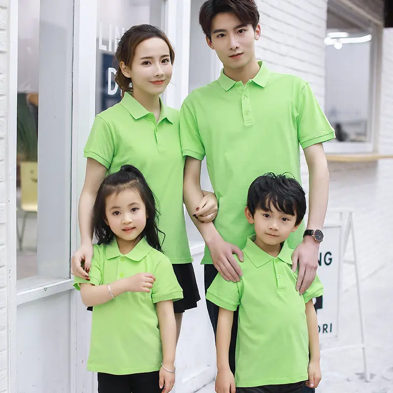 Blue Crossbody Polo Shirt Set for Kids Adults