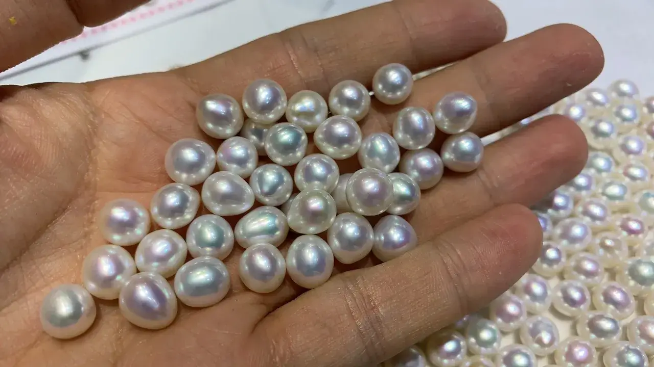 Nuclear Freshwater Pearl Pink Baroque 8-9mm - Image 4