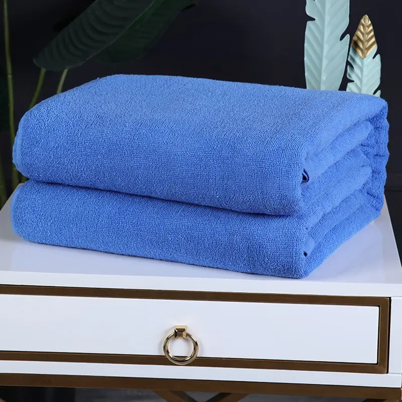 Dark Blue Cotton Towel for Single Bed Dormitory Use - Image 7