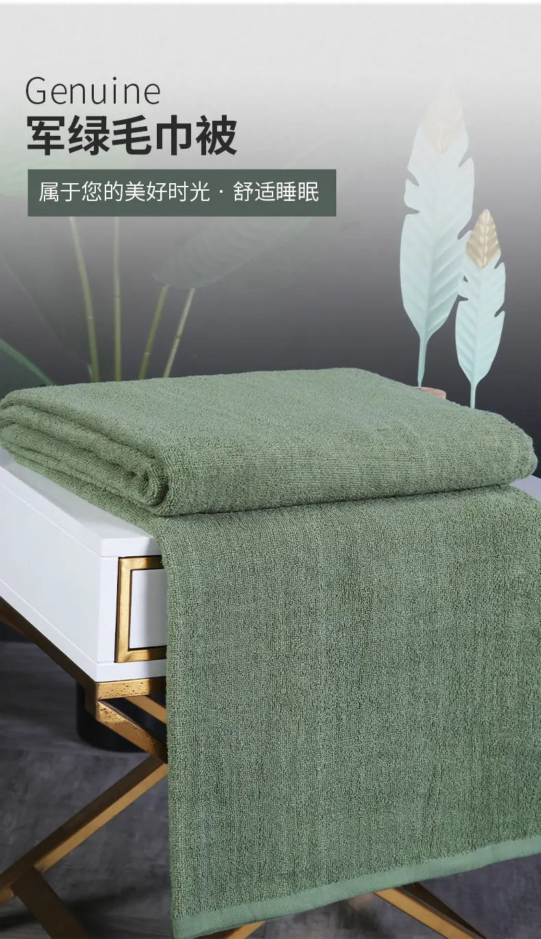 Dark Blue Cotton Towel for Single Bed Dormitory Use β feature 8