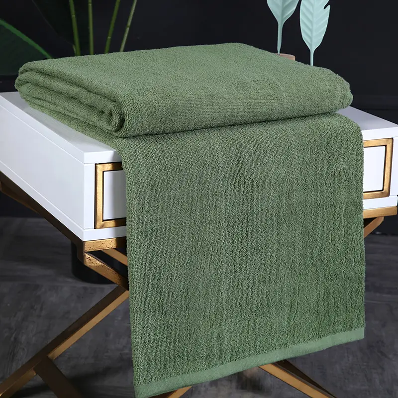 Dark Blue Cotton Towel for Single Bed Dormitory Use