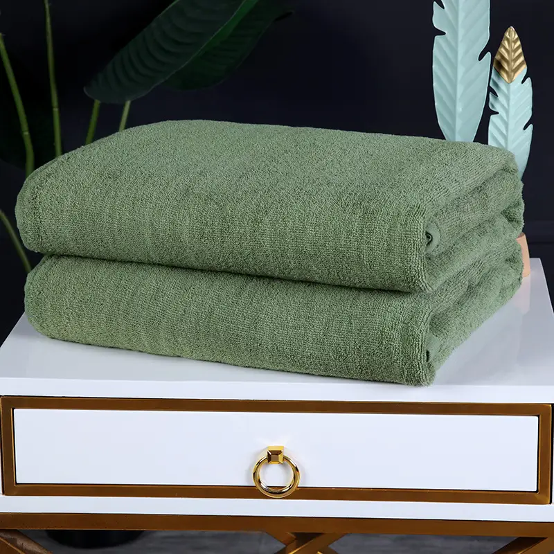 Dark Blue Cotton Towel for Single Bed Dormitory Use - Image 2