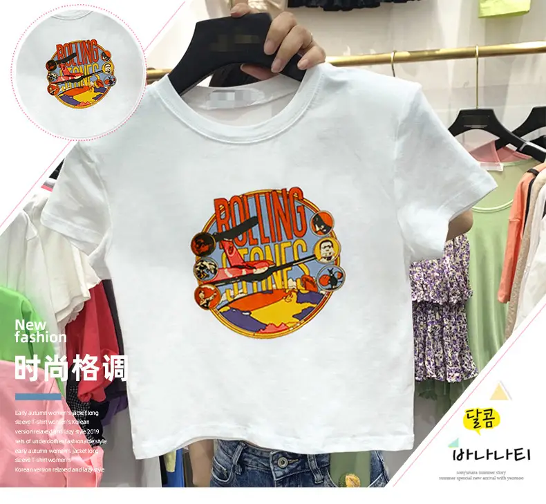 Black Rolling Stones T-Shirt Women Summer 2025 — feature 2