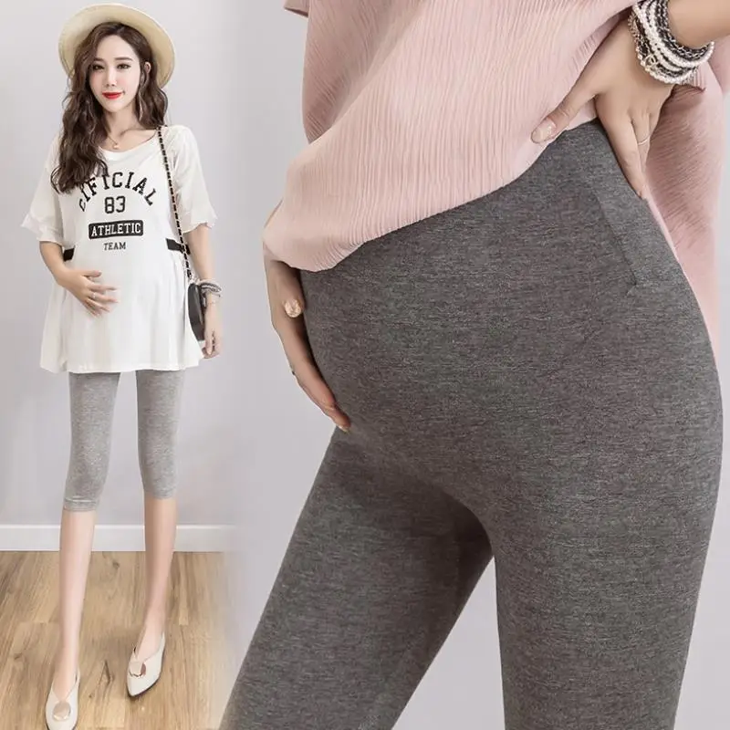 Pregnant Women's Slimming Stretch Leggings Solid Color - Image 6