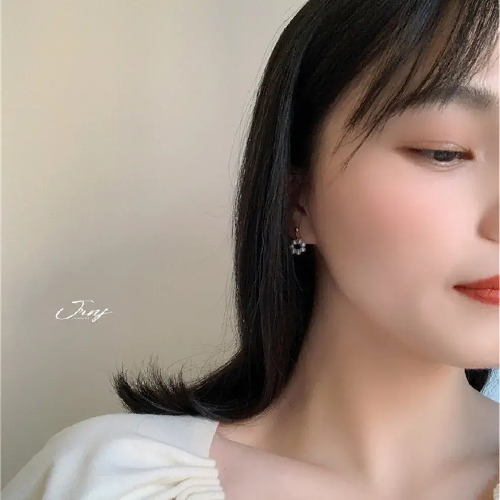 S925 Silver Pearl Earrings 14K Gold Elegant Mini - Image 5