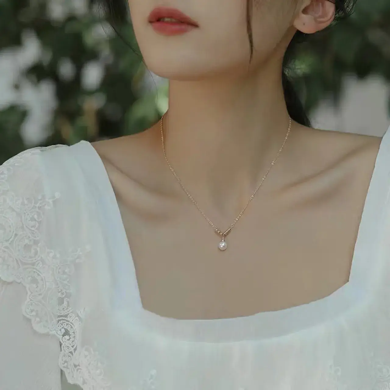Natural Freshwater Pearl Necklace for Women Light Luxury