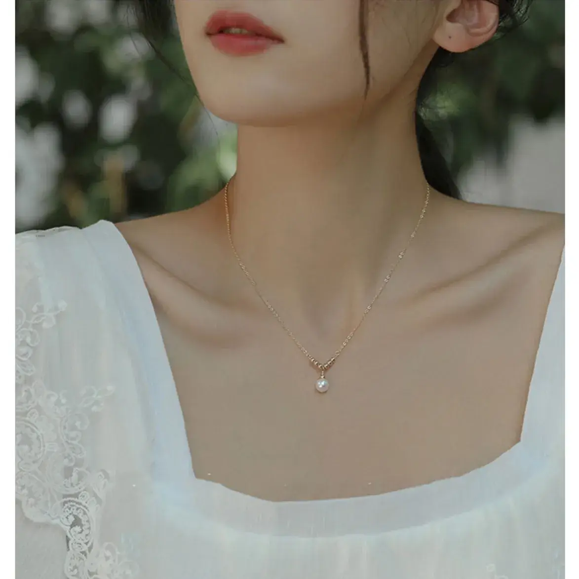 Natural Freshwater Pearl Necklace for Women Light Luxury