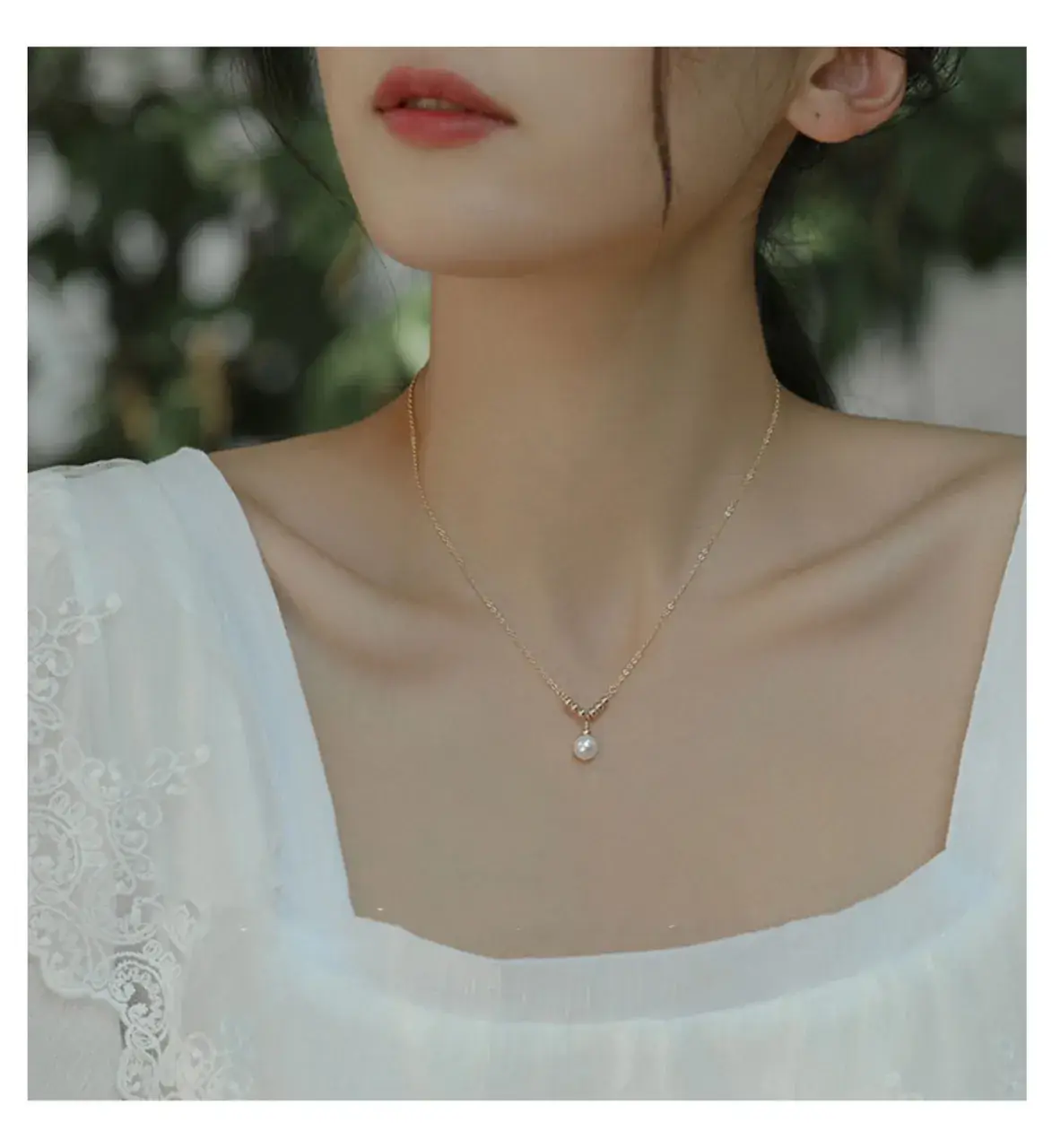 Natural Freshwater Pearl Necklace for Women Light Luxury — feature 5