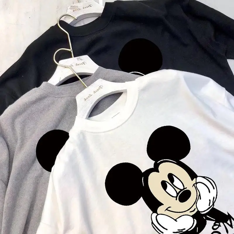 Women Printed T-Shirt White Mickey Mouse 2026