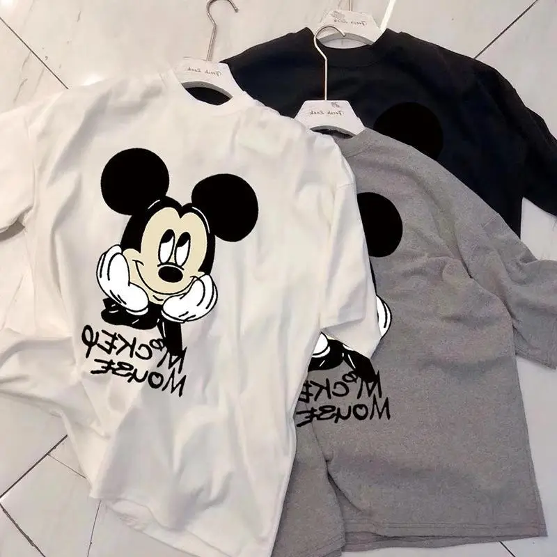 Women Printed T-Shirt White Mickey Mouse 2026