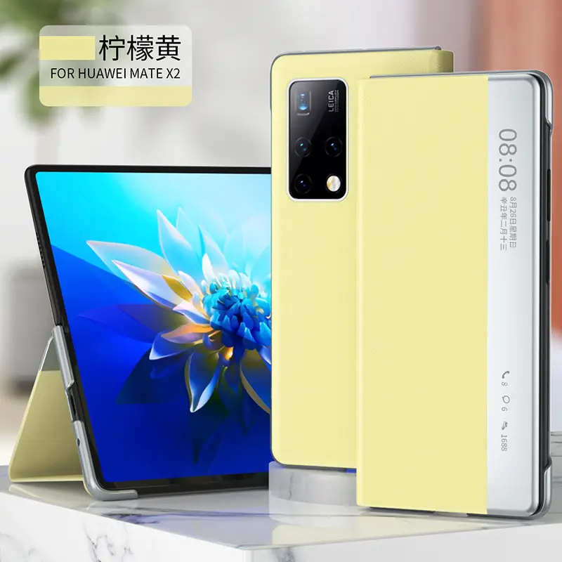 Huawei Mate X2 Yellow Smart Folding Case - Image 5